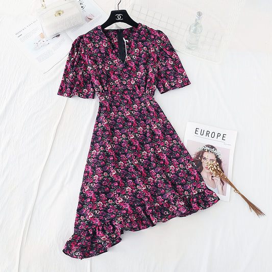 New small irregular ruffled fishtail skirt  4582