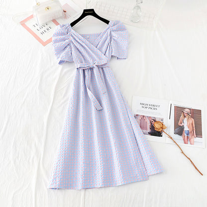 Nouveau style de tempérament, taille fine, jupe en coton et lin, jupe longue française 4628