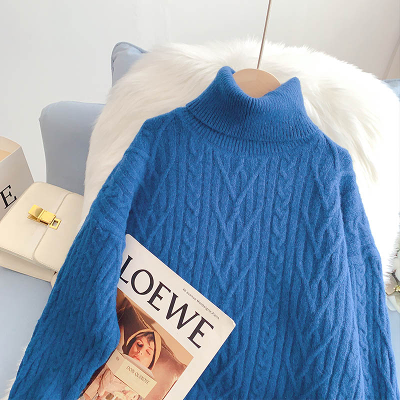 Vintage twist turtleneck sweater bottomed shirt  5012