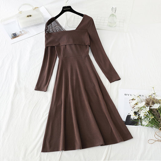 Nouvelle jupe noire polyvalente légère et luxueuse au design épuré 4565