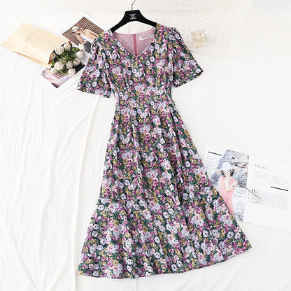 La nouvelle taille est fine, jupe queue de poisson en mousseline de soie rétro française 4585