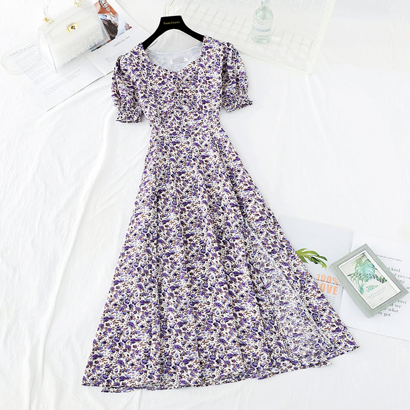 The new chiffon skirt is slim at the waist. French minority Chiffon Skirt  4646