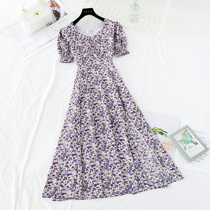 The new chiffon skirt is slim at the waist. French minority Chiffon Skirt  4646