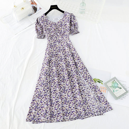 The new chiffon skirt is slim at the waist. French minority Chiffon Skirt  4646