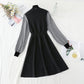 Temperament slim long sleeve bottomed skirt light mature style  4776