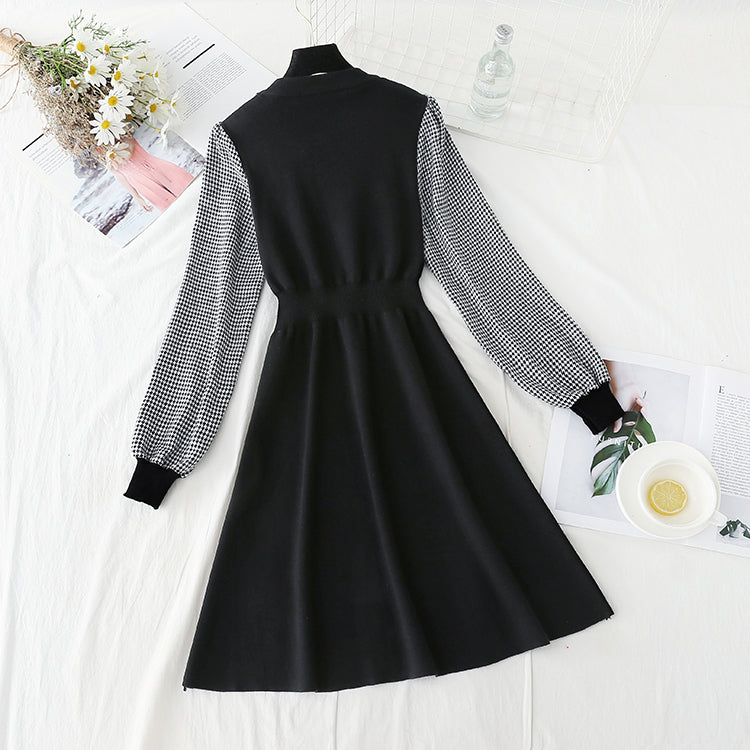 Temperament slim long sleeve bottomed skirt light mature style  4776