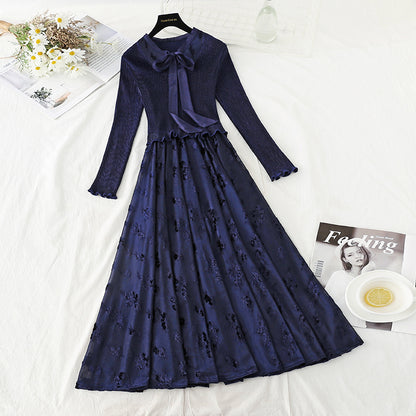 Light luxury celebrity super slim design high-end knee length skirt  4748