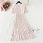 Small fresh sweet floral dress French temperament small skirt  4882