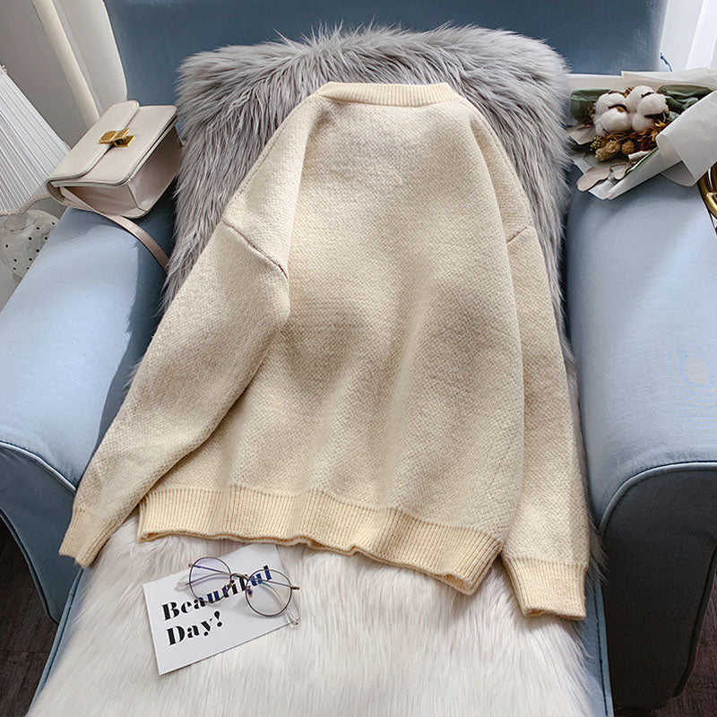 Christmas elk sweater women's thickened sweater top  4919