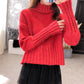 Retro High Neck Japanese sweater for women to wear Hong Kong Style  4912