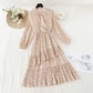 New irregular pleated Ruffle French Vintage chiffon long skirt  4823