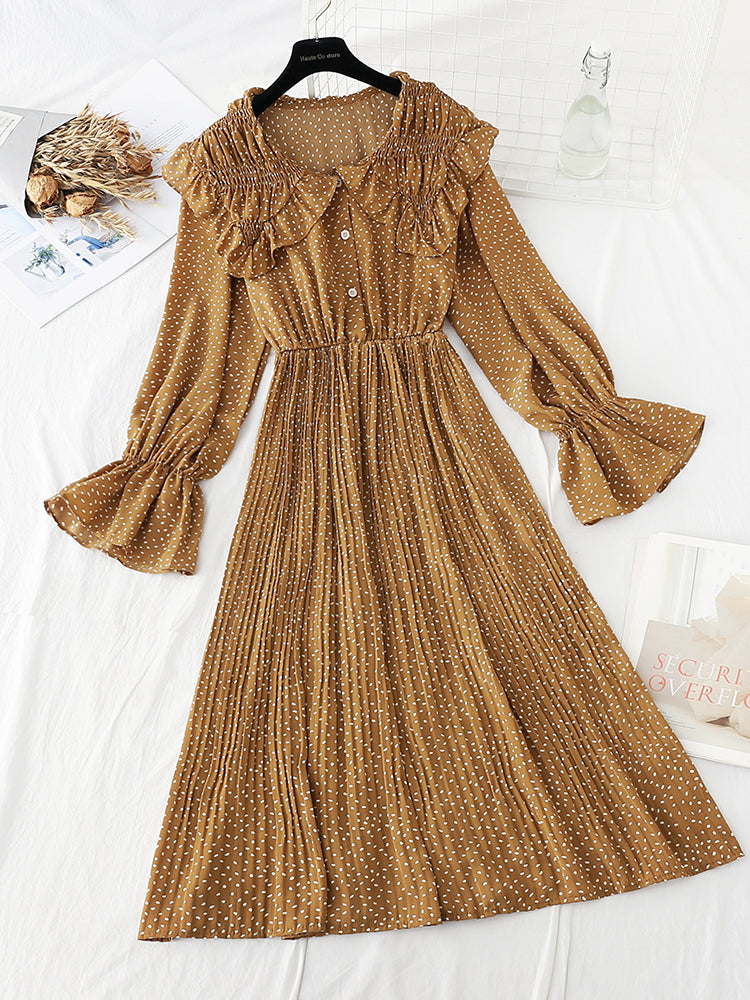 New lotus leaf sleeve elastic waist skirt fairy super fairy series  4794