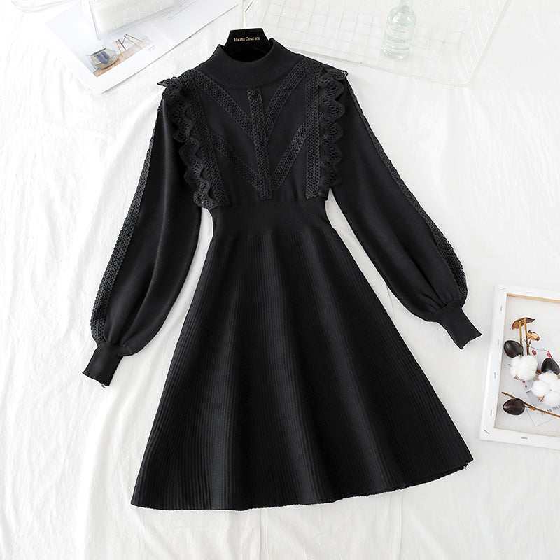 French Cut waist thin Vintage Hepburn dress  4778