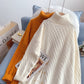 New loose lazy style sweater high neck sweater women  4922