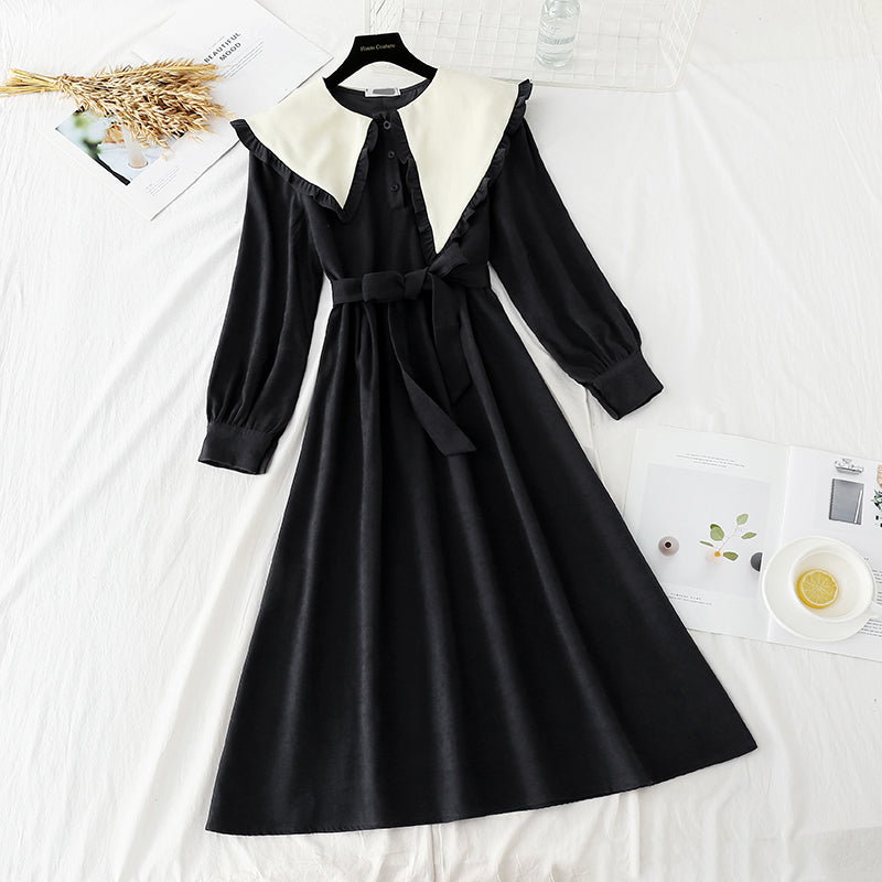 French dress women's irregular large lapel slim skirt  4750