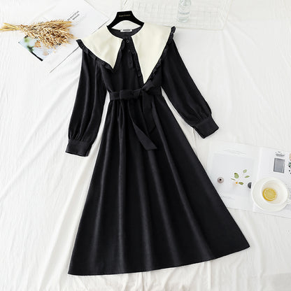 French dress women's irregular large lapel slim skirt  4750