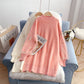 Imitation mink soft waxy sweater dress loose lazy style  4938