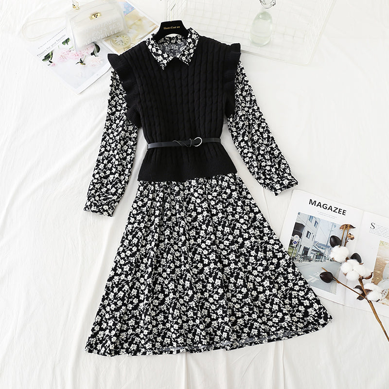 Vintage floral dress new suit  4770