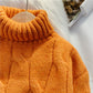 Twist high neck sweater female retro Japanese lazy  4910