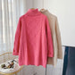 Wear a lazy Korean jacket outside the twist turtleneck sweater  4954