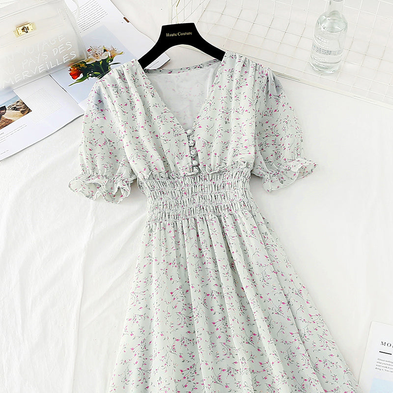 The new waist is slim and French Retro High skirt  4650