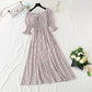 New women's Chiffon Ruffle lace up first love floral dress  4861