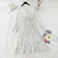 New tea break fairy skirt retro minority Chiffon Dress  4826