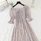 New women's Chiffon Ruffle lace up first love floral dress  4861