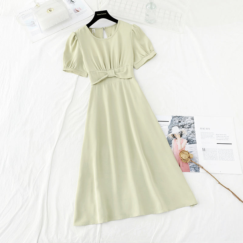 The new waist is slim, goddess style design sense, minority French skirt  4693