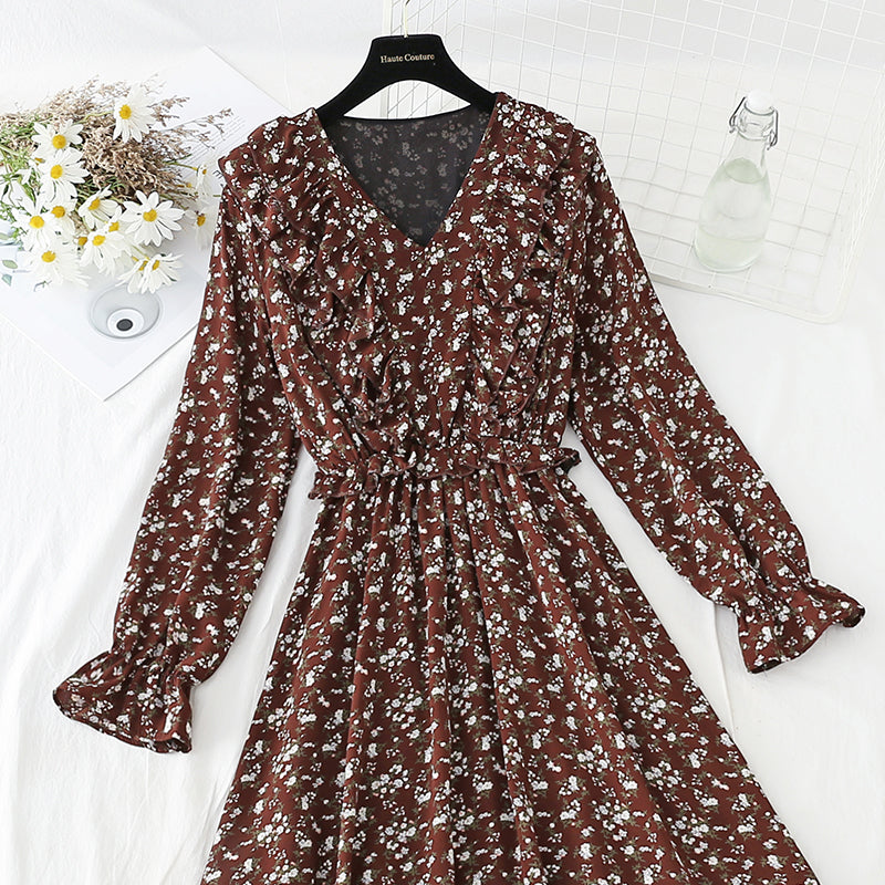 New style fungus skirt French retro minority bottomed skirt  4838