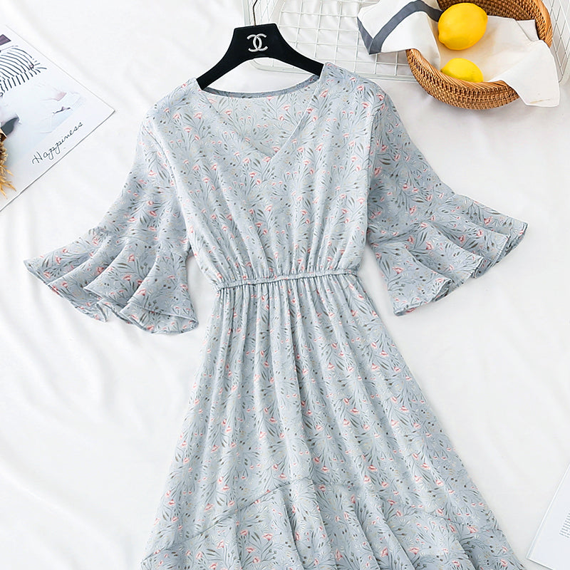 La nouvelle taille est fine. Jupe en mousseline de soie fée super xiansen jupe longue 4601