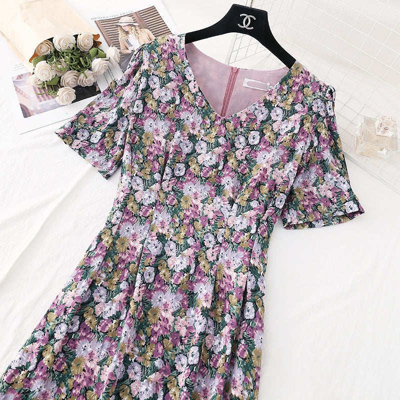 La nouvelle taille est fine, jupe queue de poisson en mousseline de soie rétro française 4585