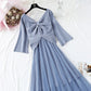 French retro fairy suspender long skirt two-piece suit  4368