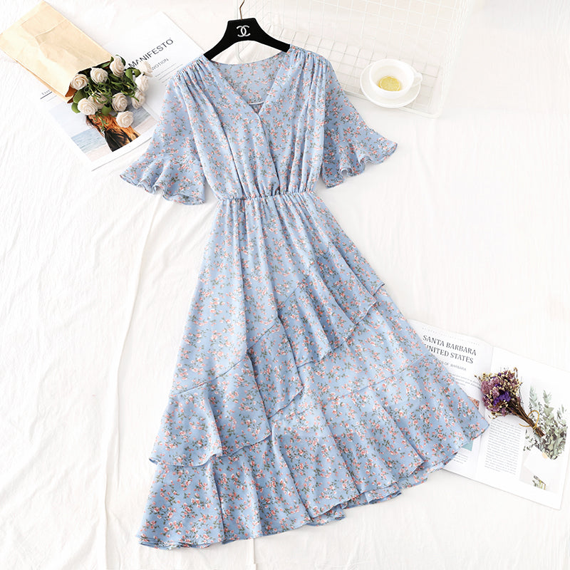 Neu Kikyo First Love Mori Chiffonrock mit unregelmäßigen Rüschen 4589