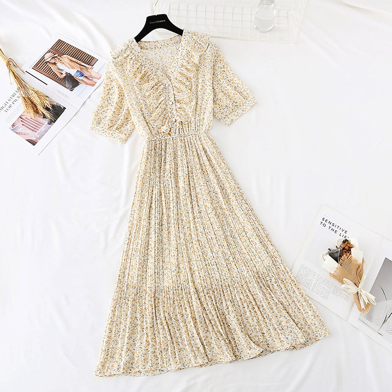 New French little fairy super xiansen series Kikyo first love long skirt  4596