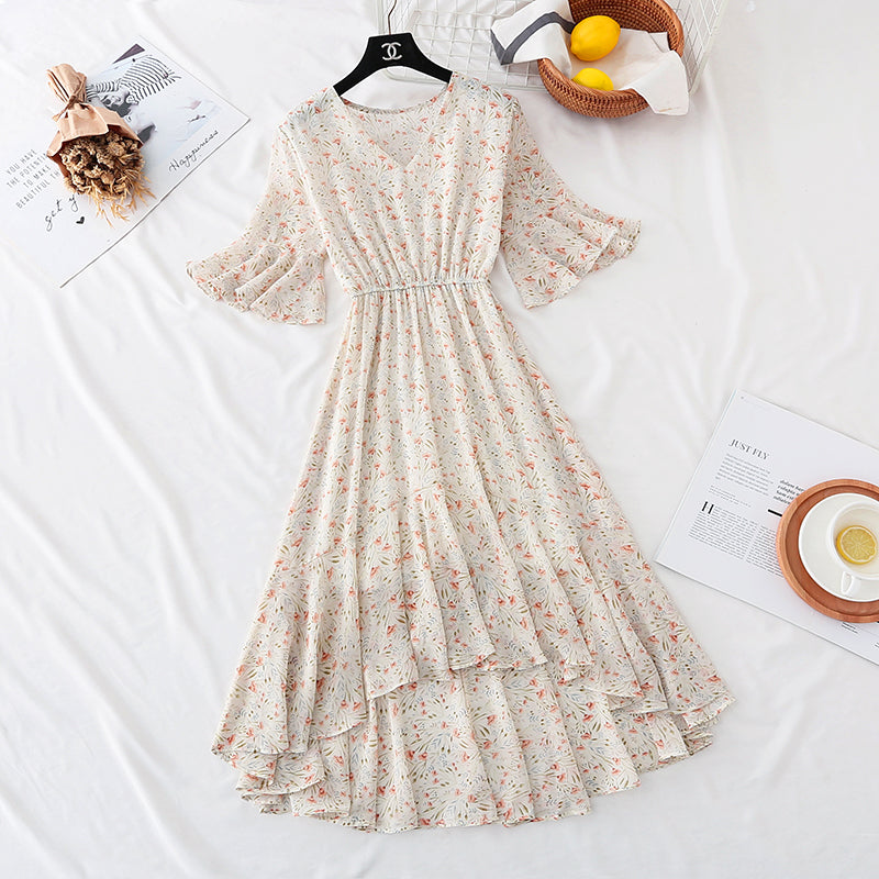 La nouvelle taille est fine. Jupe en mousseline de soie fée super xiansen jupe longue 4601