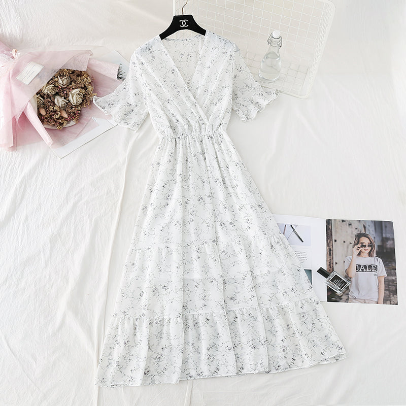 Neuer Stil, sanfter Wind, schmale Taille, großer französischer Retro-Swing-Rock 4603