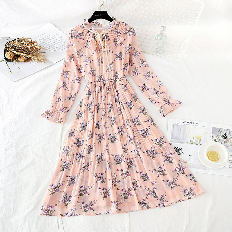 New French retro floral Platycodon grandiflorum skirt  4520