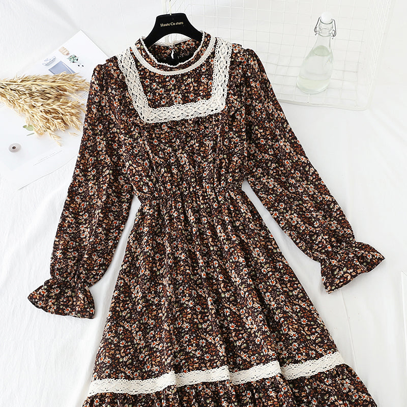 Versatile slim Floral Dress  4563