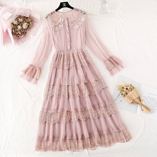 Doll collar fairy super fairy series stem orange cake long skirt  4382