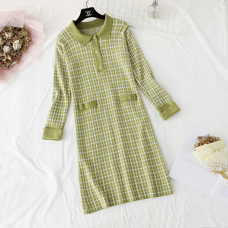 New style small fragrance high cold Department knee sweater skirt  4459