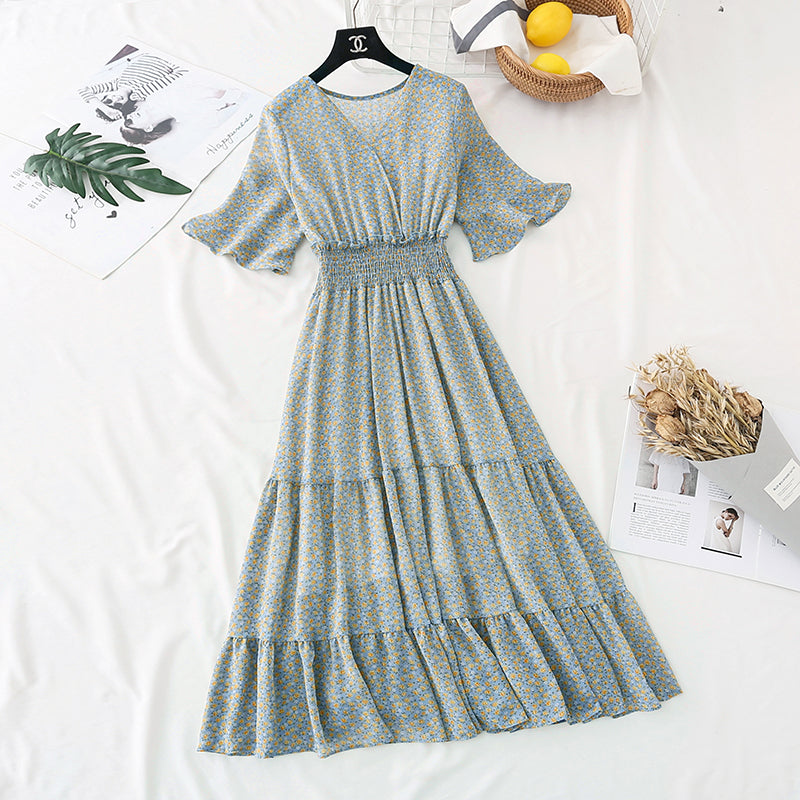 New French Vintage Chiffon langer Rock Fairy Super Fairy Serie 4592