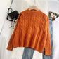 Retro chelizi red Japanese lazy style sweater  4921