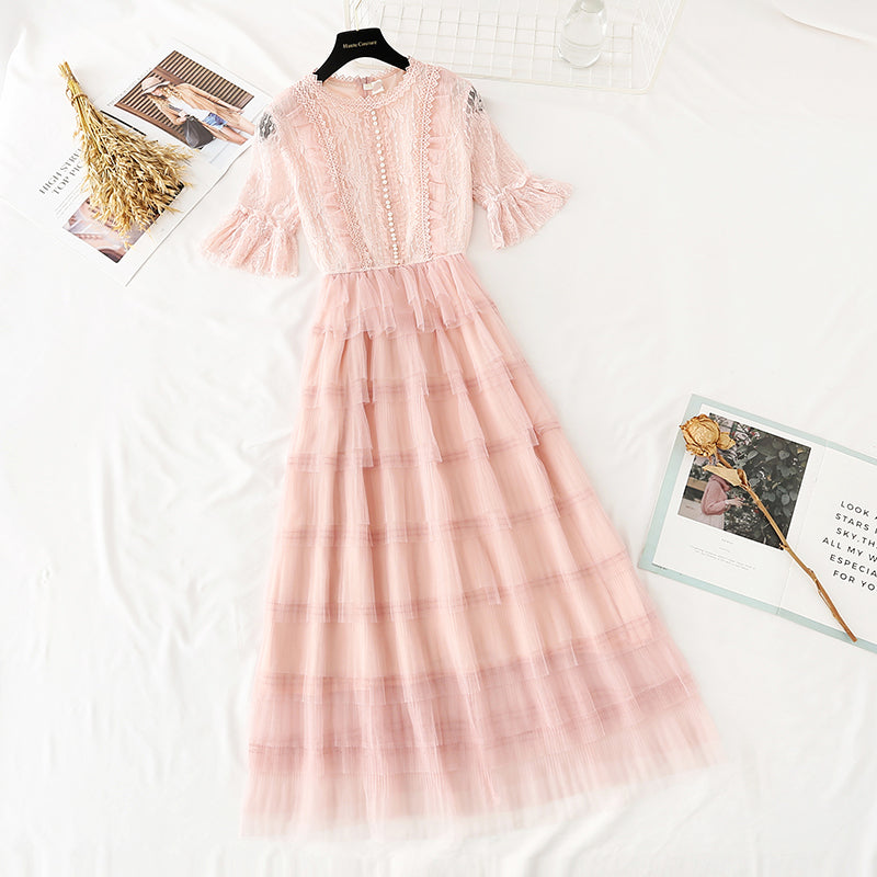 The new lace cake skirt with a slim waist  4390