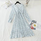 New tea break fairy skirt retro minority Chiffon Dress  4826