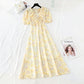 New style slim waist, gentle wind, broken Flower Chiffon French dress  4529
