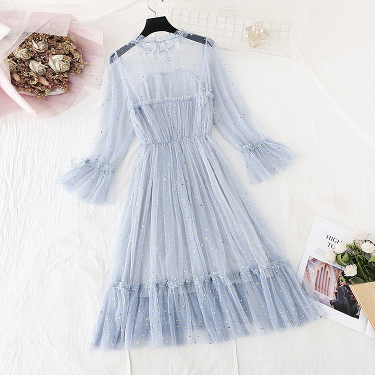 Jupe slim française en forme d'étoile, jupe trapèze super xiansen 4388