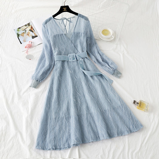 Feenhaar Quaste Langarm Kleid 4469