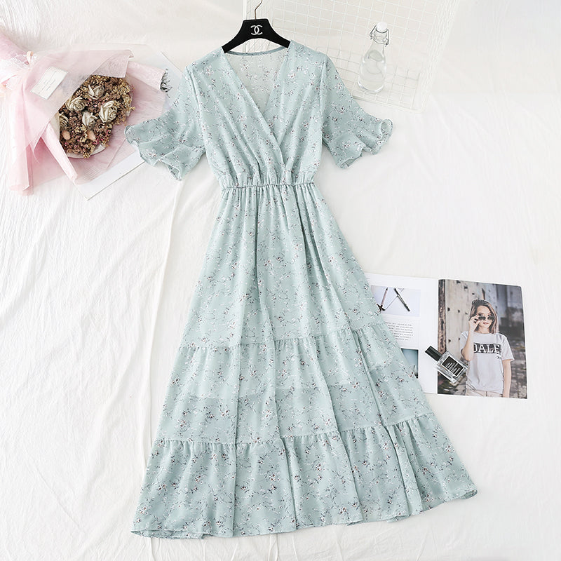 Neuer Stil, sanfter Wind, schmale Taille, großer französischer Retro-Swing-Rock 4603