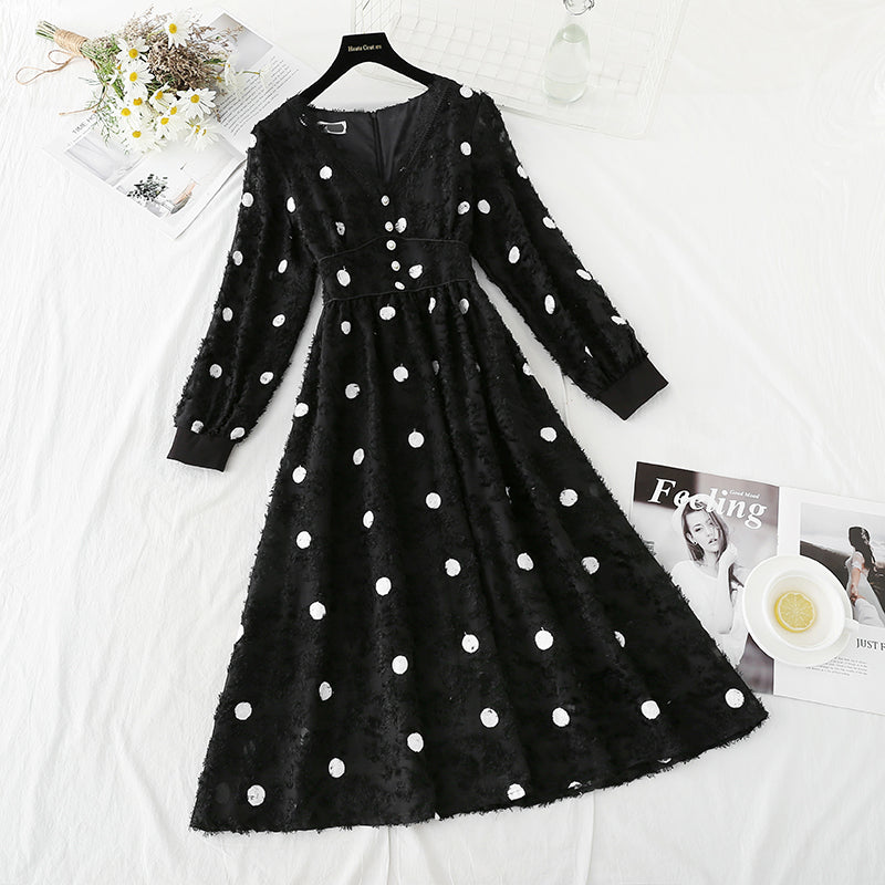 New lace stitching French waist closing slim age reducing skirt  4554